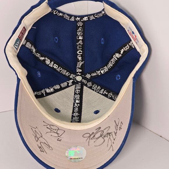 Texas Rangers Signed Baseball Hat Snapback 4 Players RARE FIND New Era Cap - Picture 9 of 14